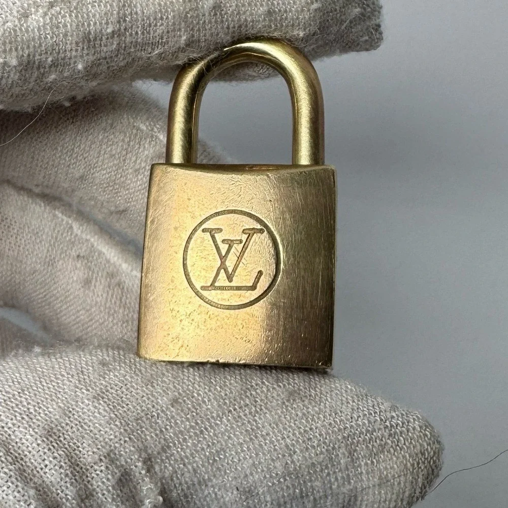 Vintage Louis‎ Vuitton Padlock and Key #202 Gold Tone Authentic Collectible